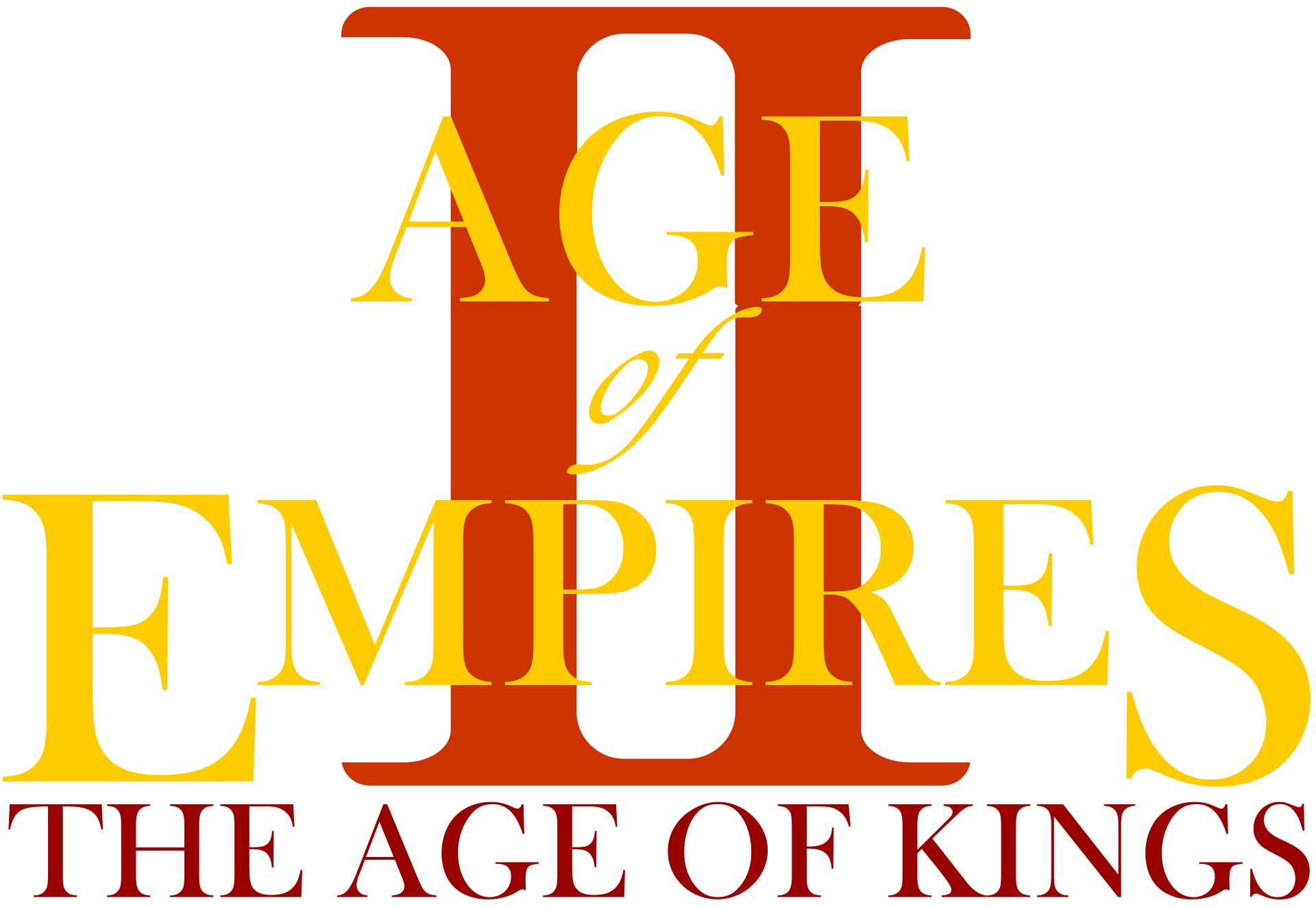 Age of Empires II logo on a transparent background