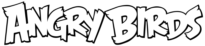 Angry Birds logo on a transparent background