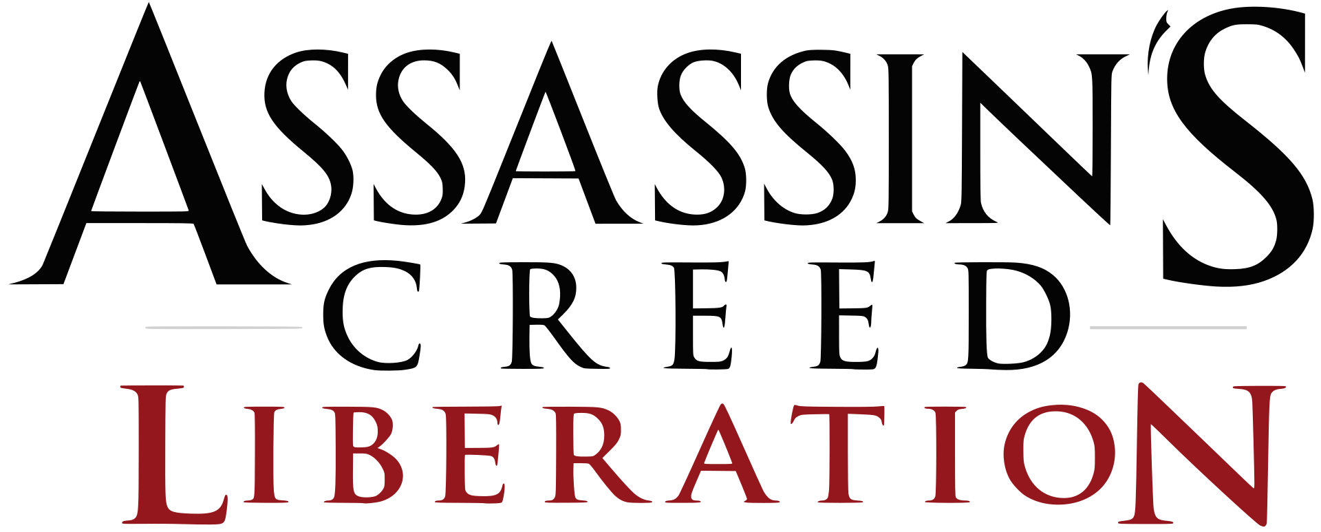 Assassin's Creed III: Liberation logo on a transparent background