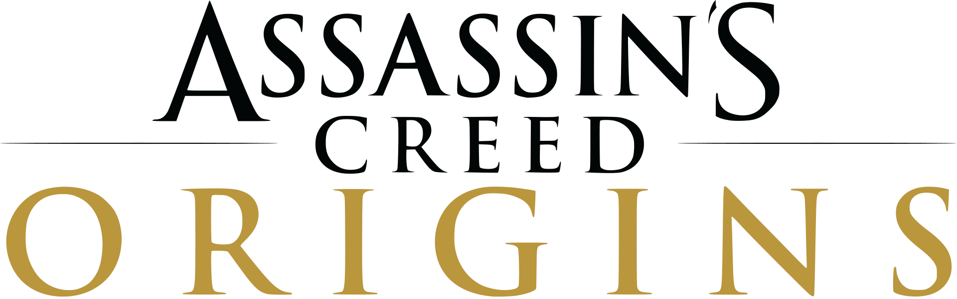 Assassin's Creed Origins logo on a transparent background