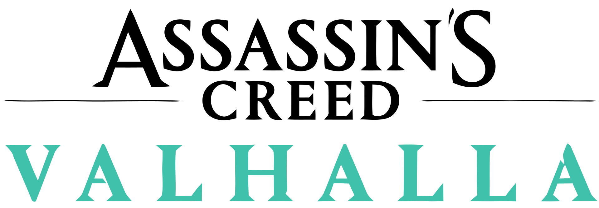 Assassin's Creed Valhalla logo on a transparent background