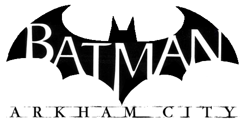 Batman: Arkham City logo on a transparent background