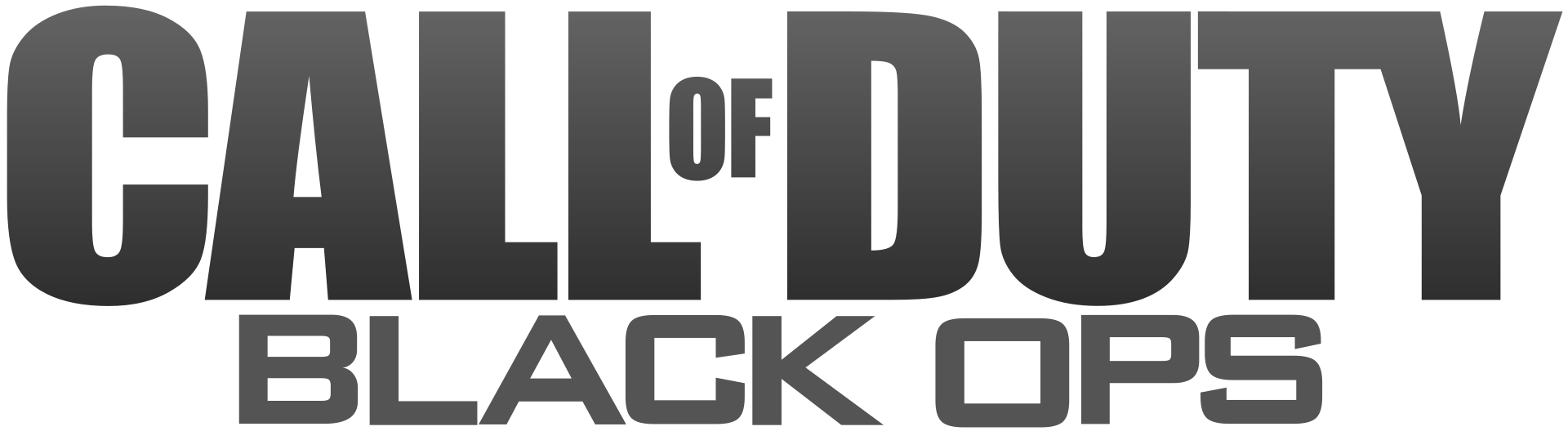 Call of Duty: Black Ops logo on a transparent background