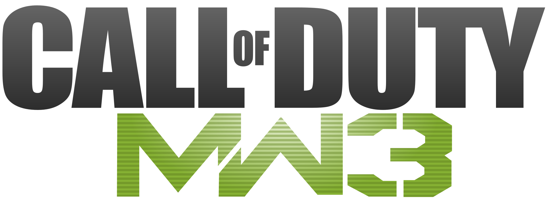 Call of Duty: Modern Warfare 3 logo on a transparent background