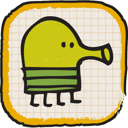 Doodle Jump logo on a transparent background