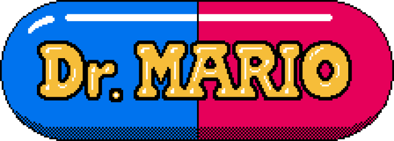 Dr. Mario logo on a transparent background
