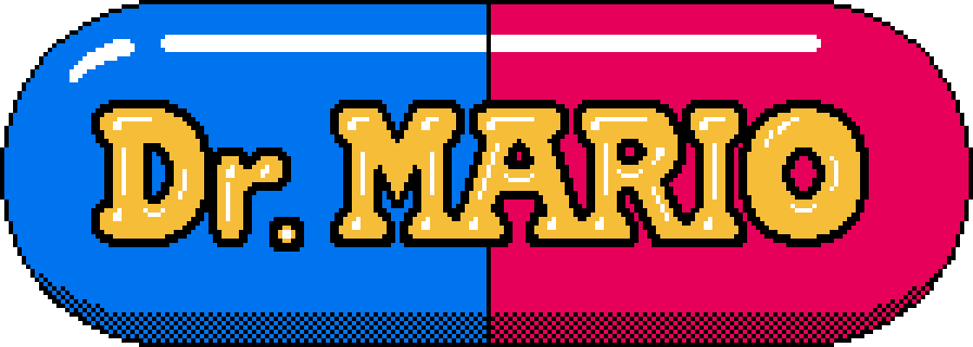 Dr. Mario logo on a transparent background