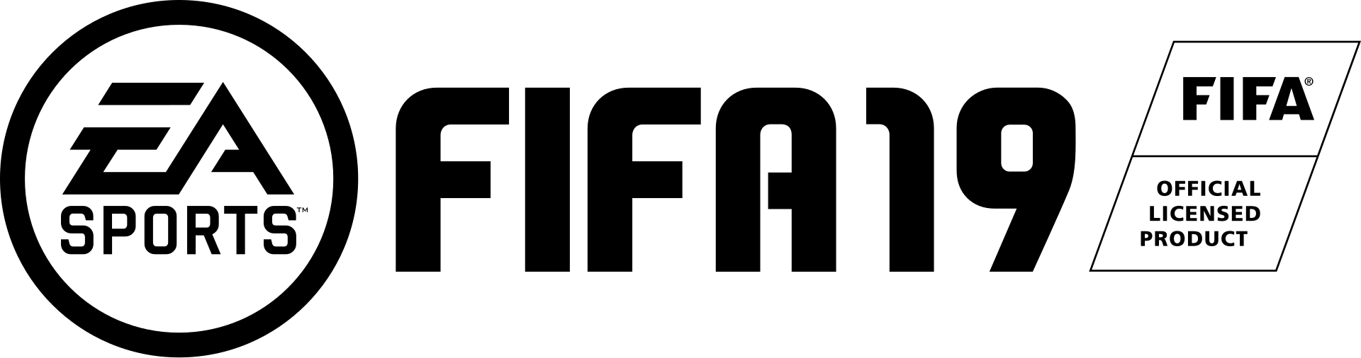 FIFA 19 logo on a transparent background