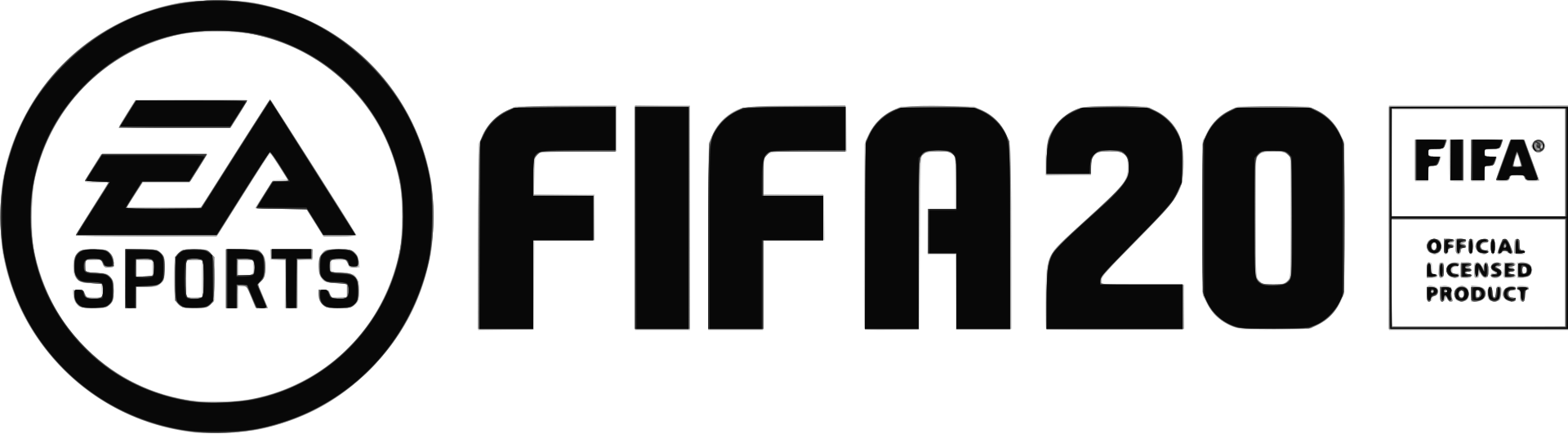 FIFA 20 logo on a transparent background