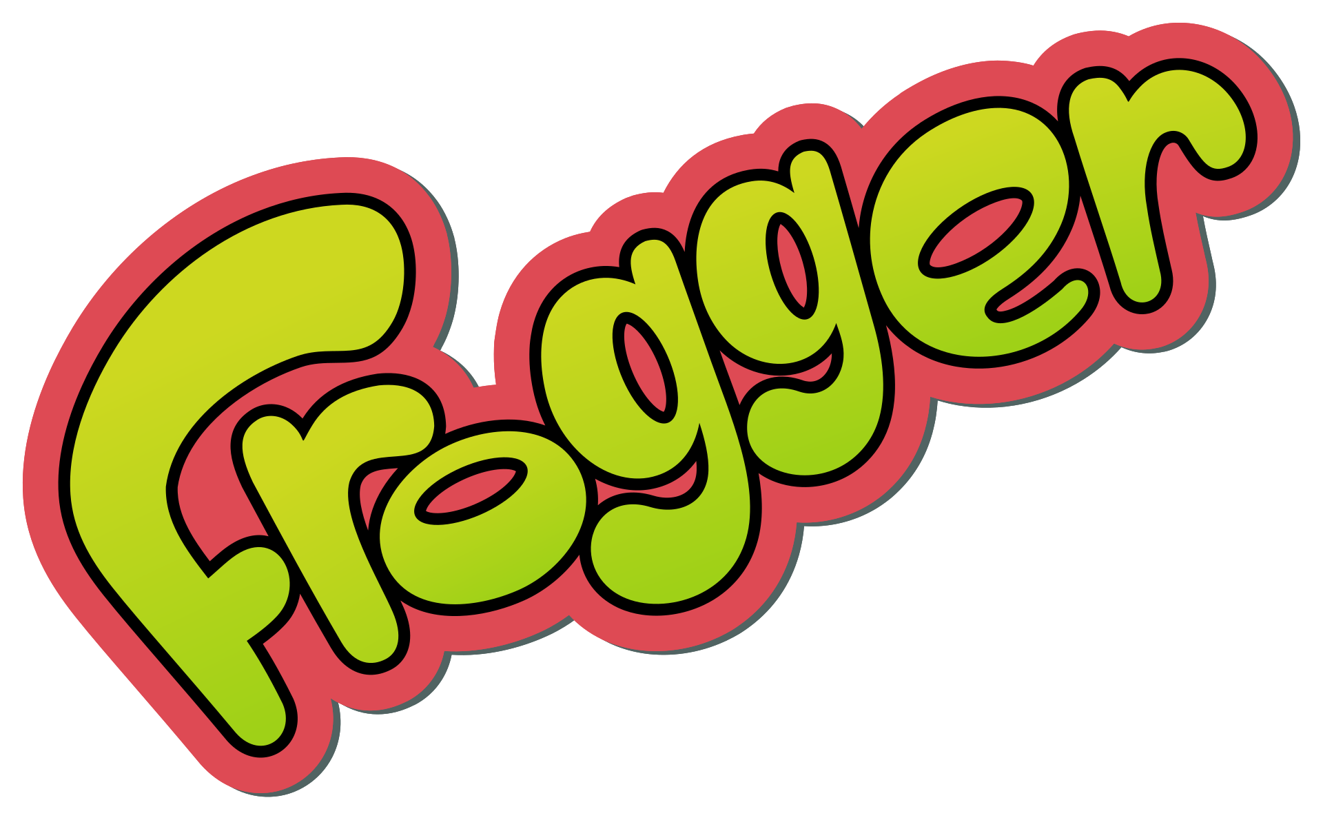 Frogger logo on a transparent background
