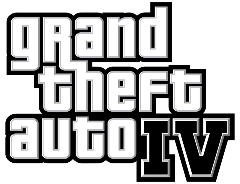 Grand Theft Auto IV logo on a transparent background