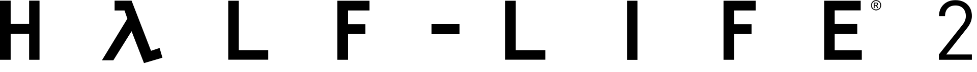 Half-Life 2 logo on a transparent background