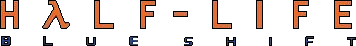 Half-Life: Blue Shift logo on a transparent background
