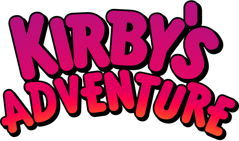 Kirby's Adventure logo on a transparent background