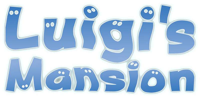 Luigi's Mansion logo on a transparent background