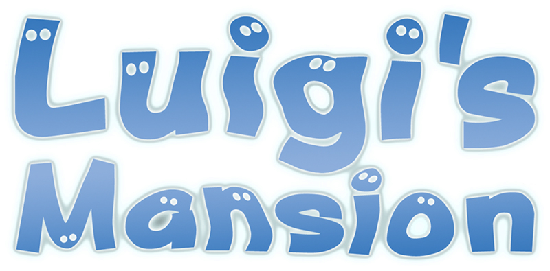 Luigi's Mansion logo on a transparent background