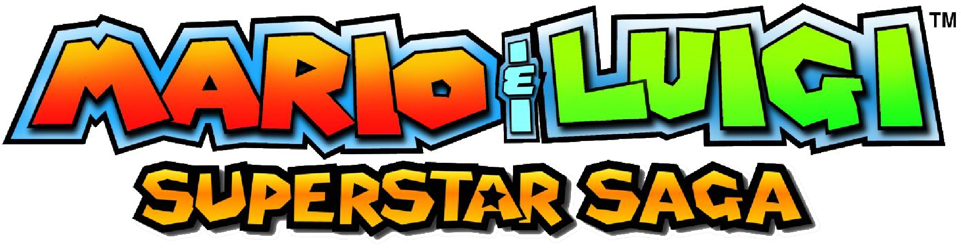 Mario & Luigi: Superstar Saga logo on a transparent background