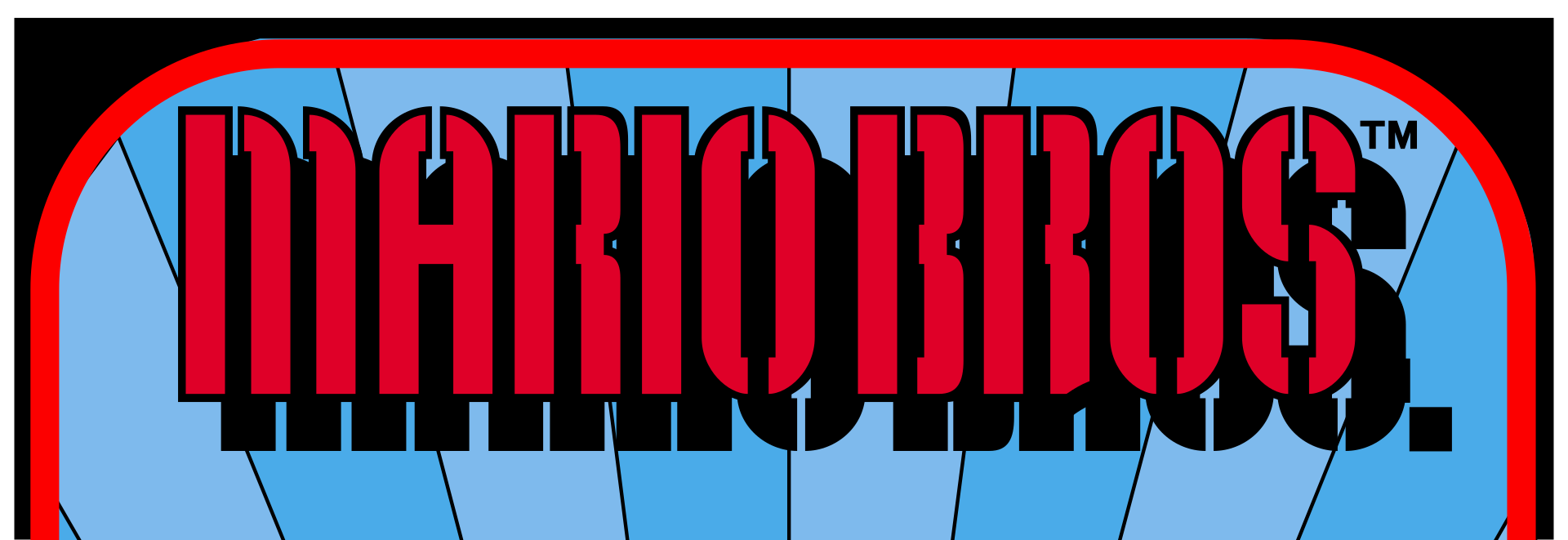 Mario Bros. logo on a transparent background