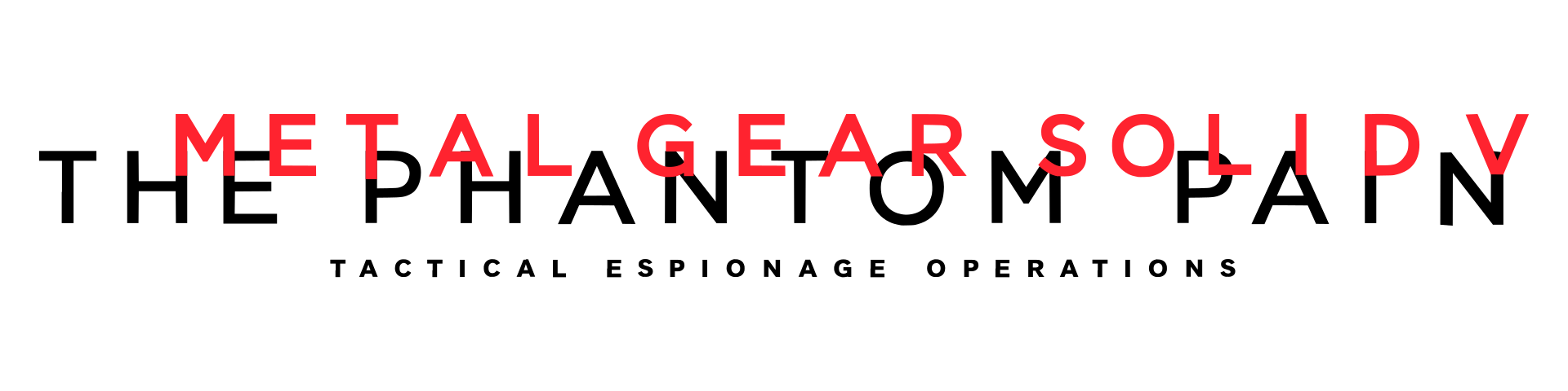 Metal Gear Solid V: The Phantom Pain logo on a transparent background