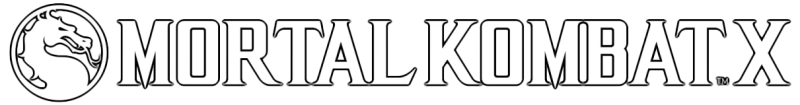 Mortal Kombat X logo on a transparent background
