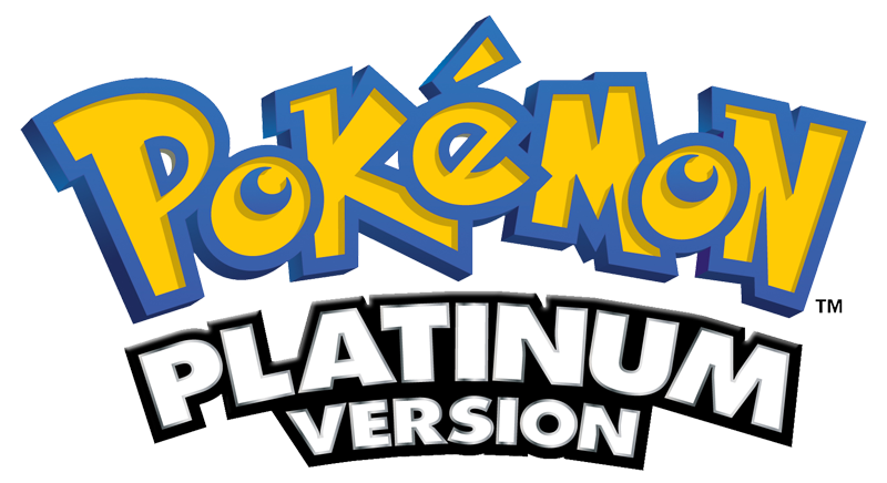 Pokémon Platinum logo on a transparent background