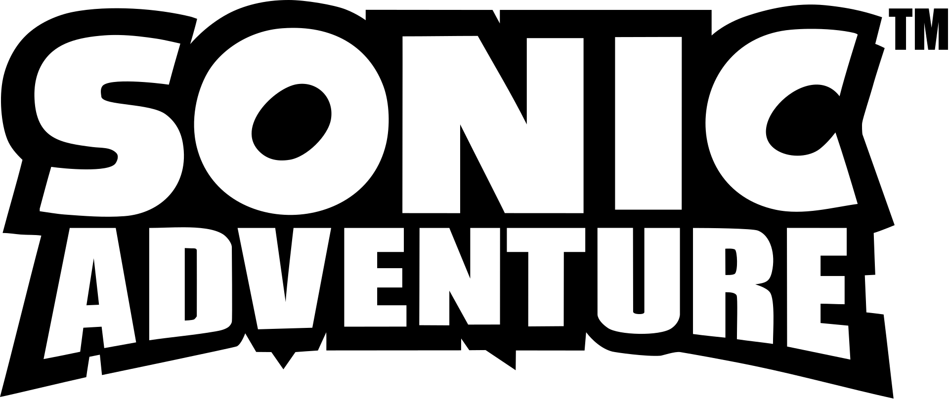 Sonic Adventure logo on a transparent background