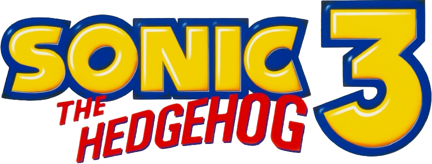 Sonic the Hedgehog 3 logo on a transparent background