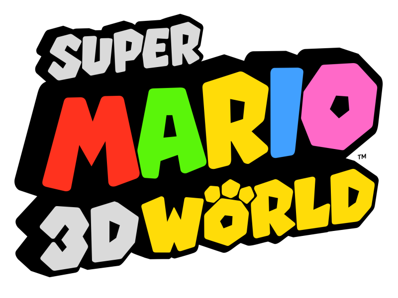 Super Mario 3D World logo on a transparent background