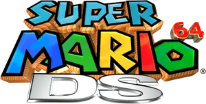 Super Mario 64 DS logo on a transparent background