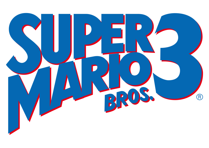 Super Mario Bros. 3 logo on a transparent background