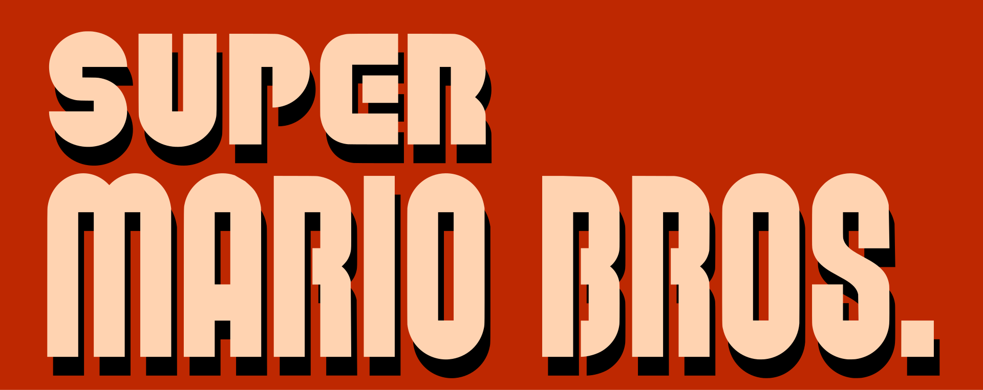Super Mario Bros. logo in full colour