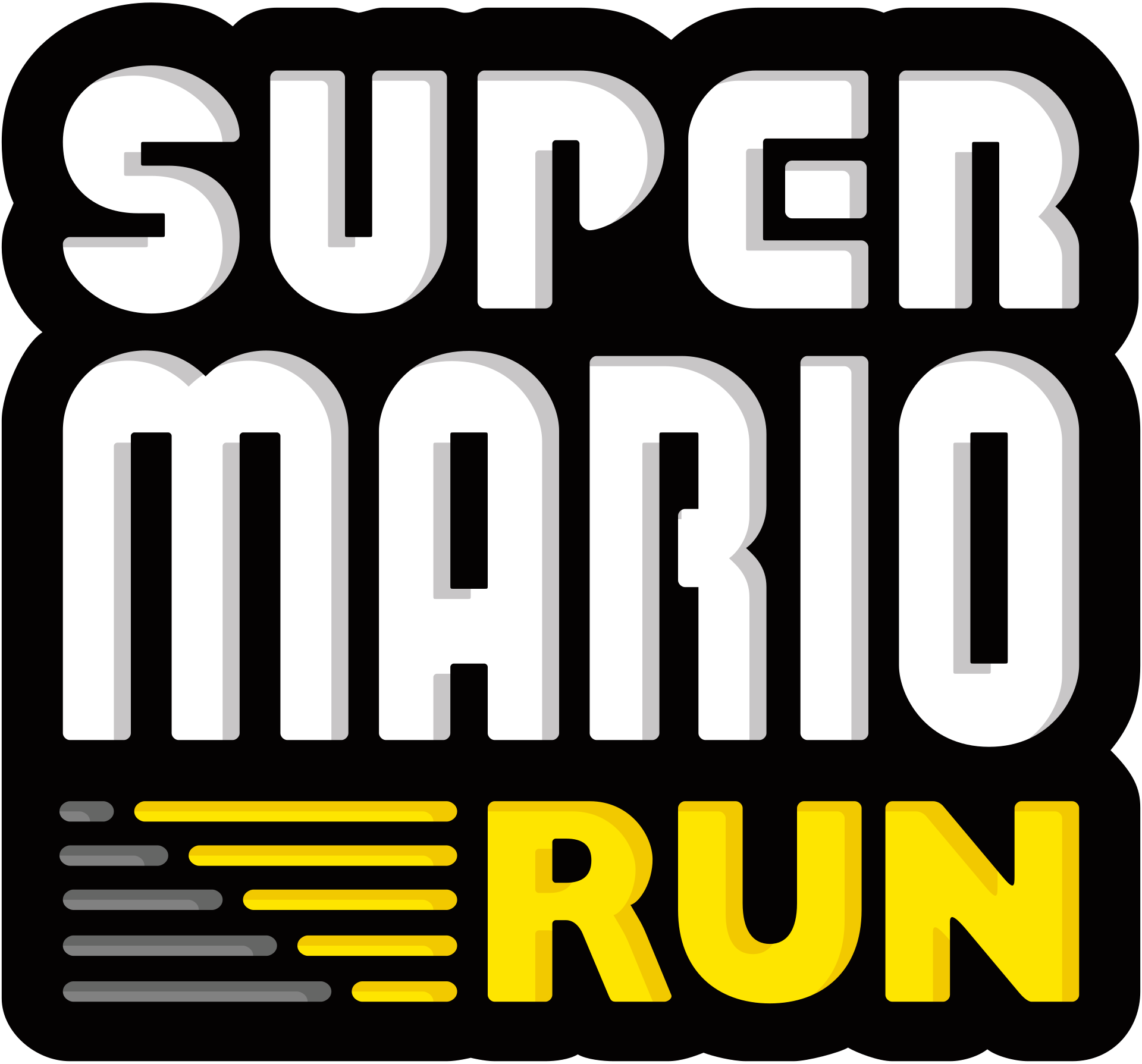 Super Mario Run logo on a transparent background