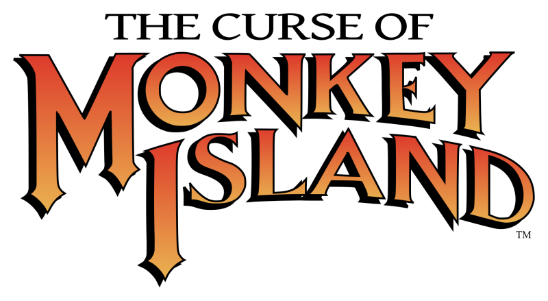 The Curse of Monkey Island logo on a transparent background