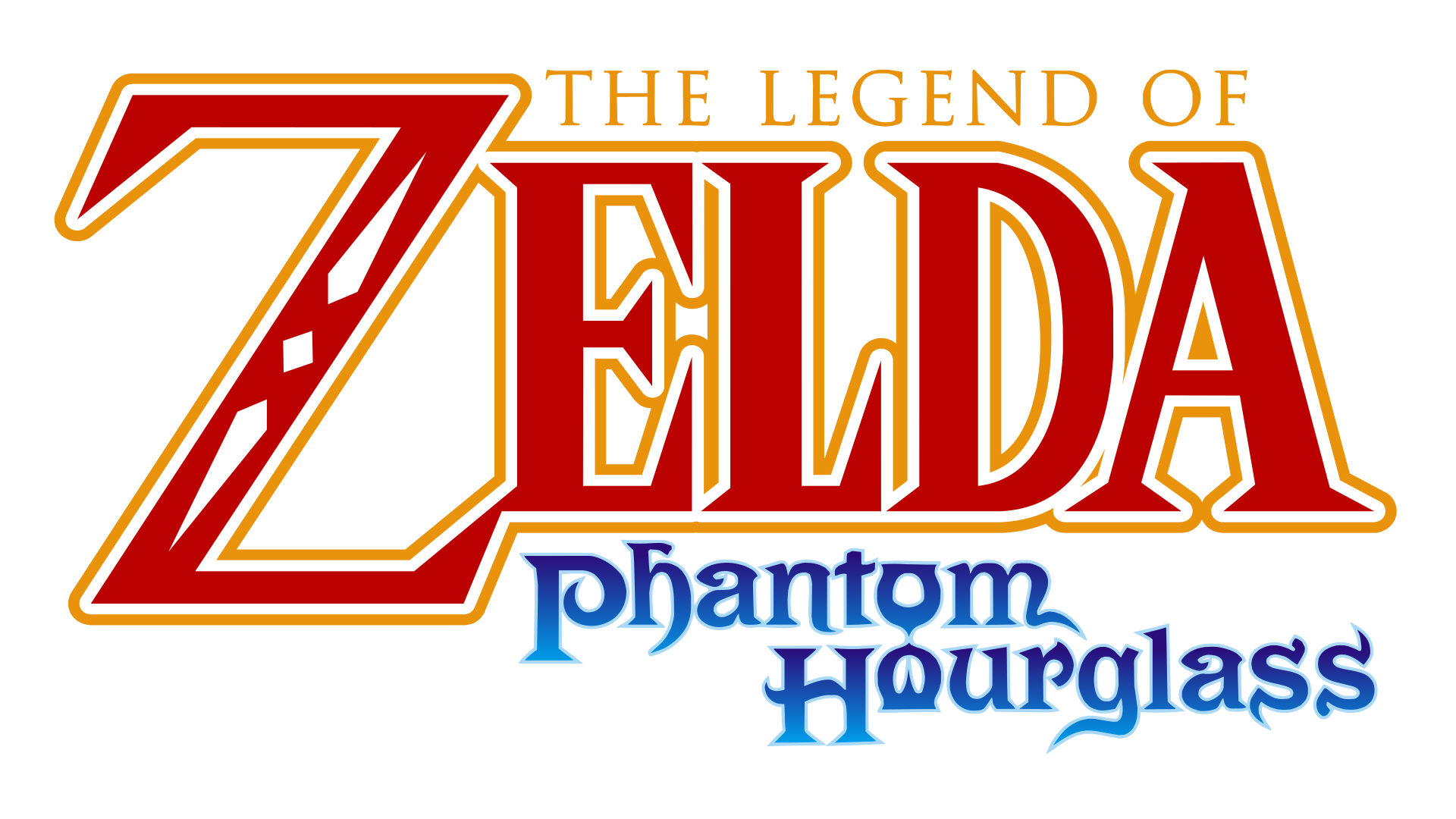 The Legend of Zelda: Phantom Hourglass logo on a transparent background