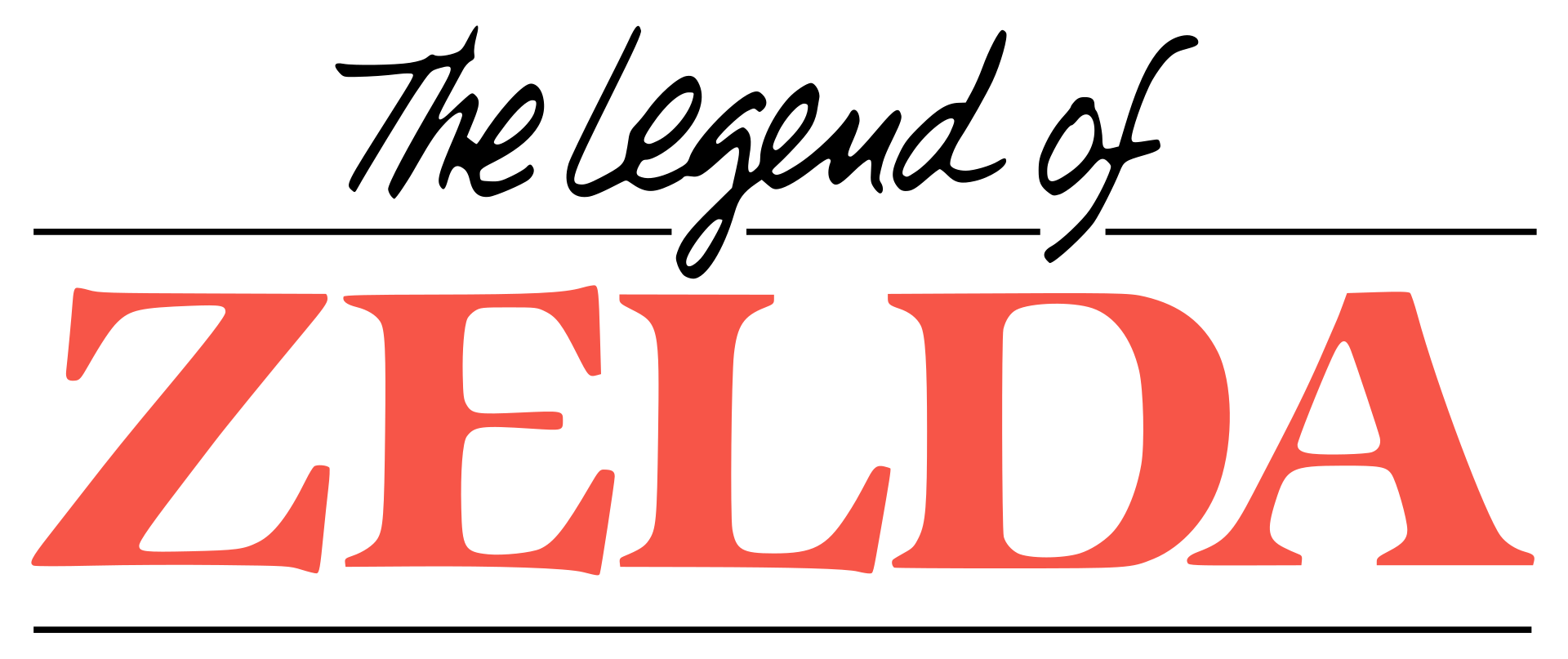 The Legend of Zelda logo on a transparent background